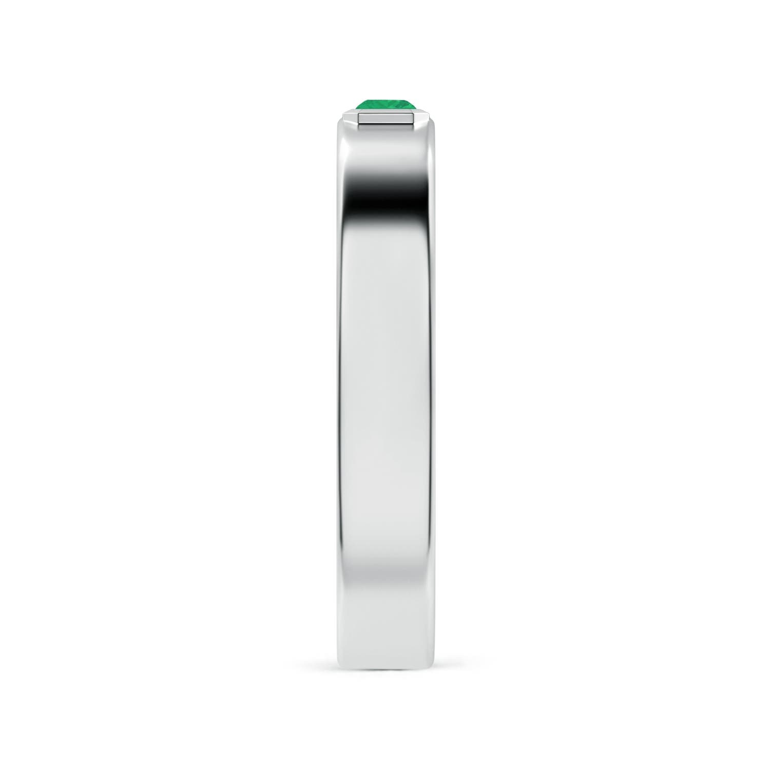 East-West Emerald-Cut Emerald Men’s Ring