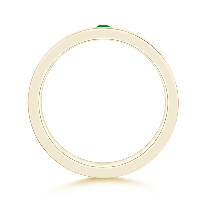 Gypsy Set Square Emerald Solitaire Wedding Ring for Men