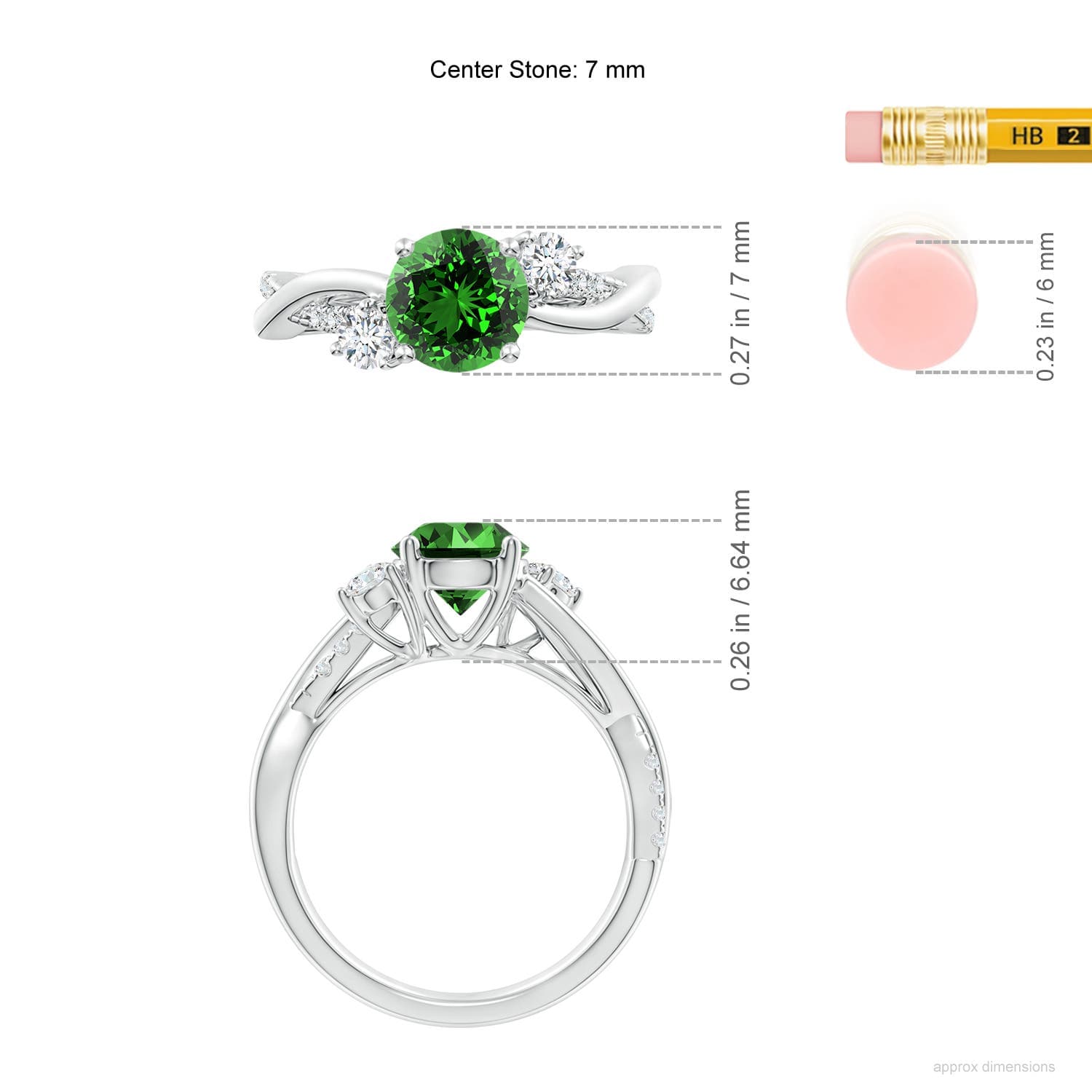 Nature Inspired Emerald & Diamond Twisted Vine Engagement Ring