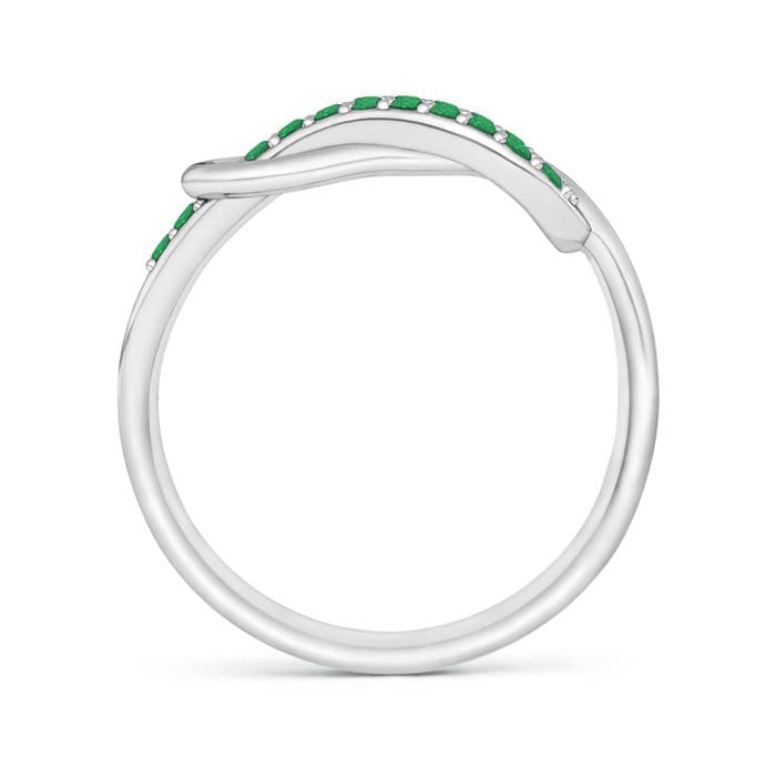 Encrusted Emerald Infinity Love Knot Ring