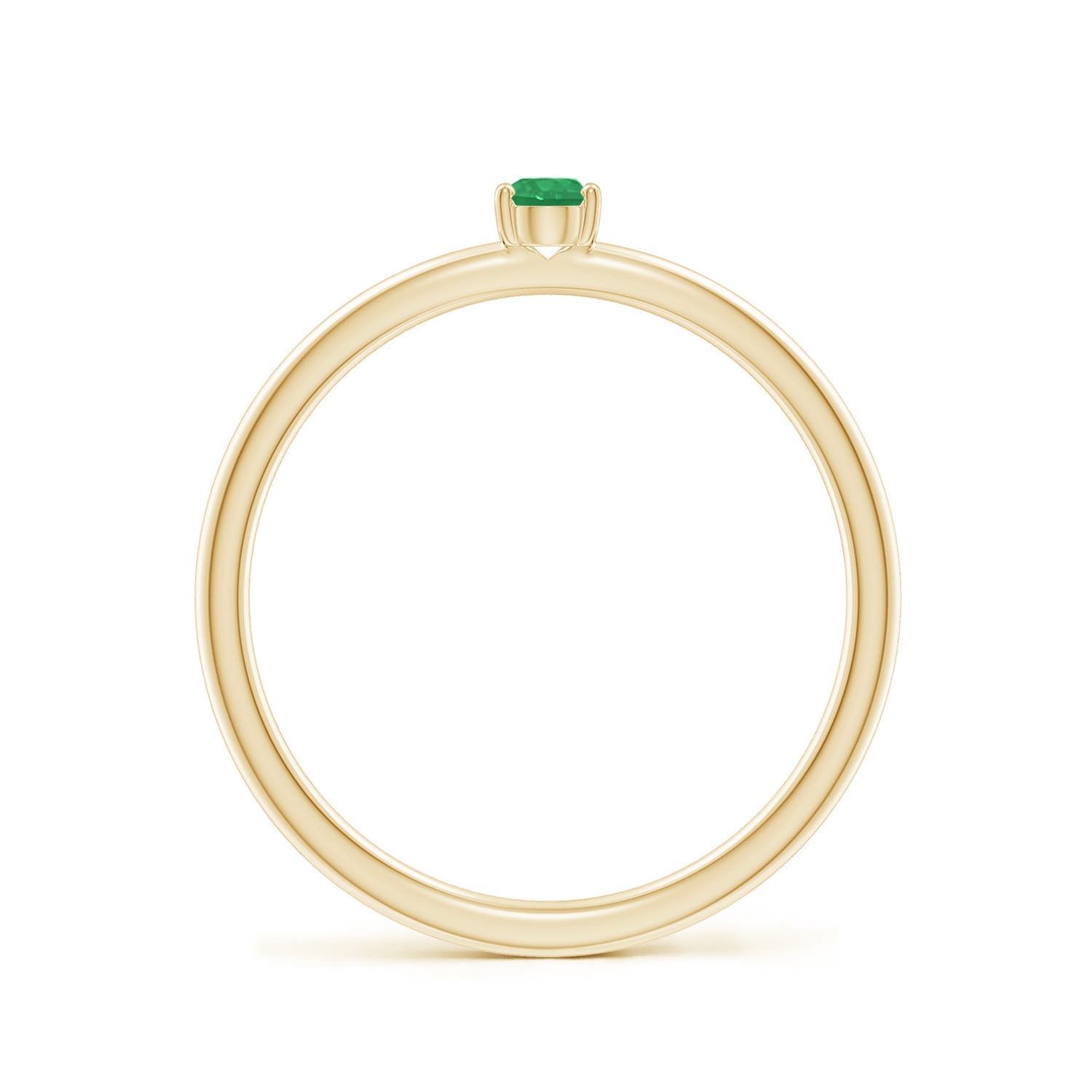 Classic Solitaire Oval Emerald Promise Ring