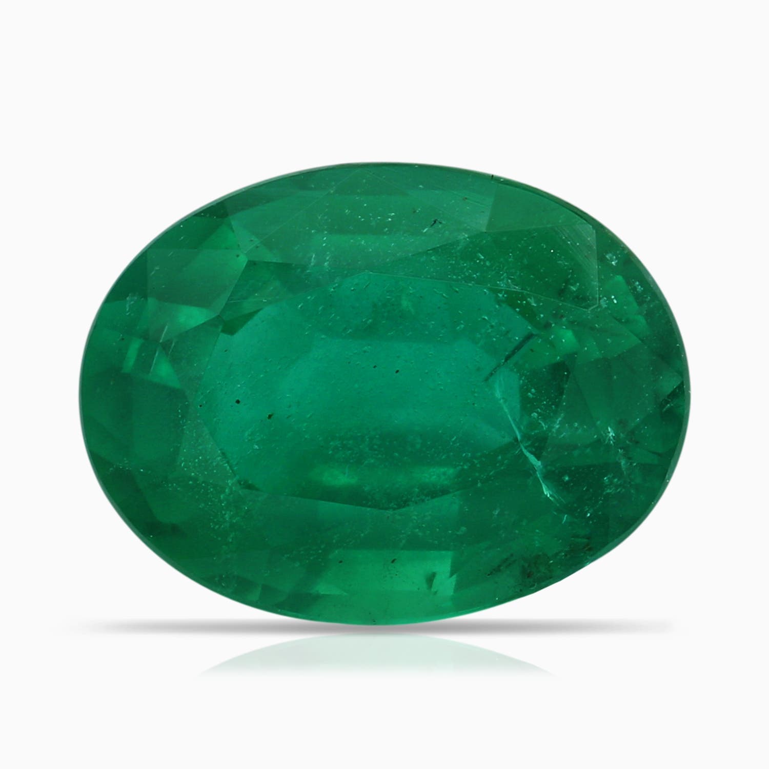 Prong-Set GIA Certified Oval Emerald Solitaire Ring with Reverse Tapered Shank