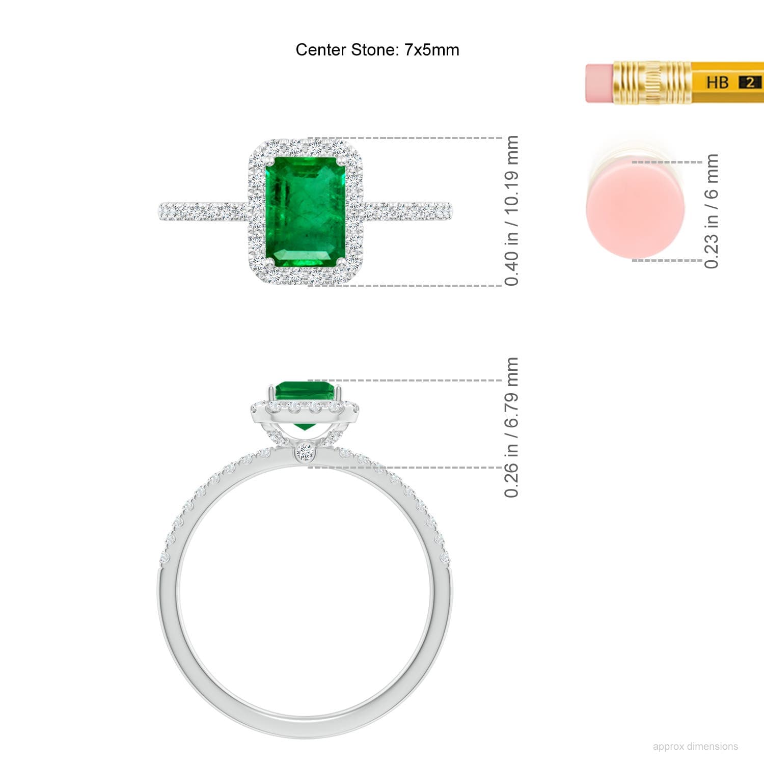 Emerald-Cut Emerald Classic Halo Engagement Ring