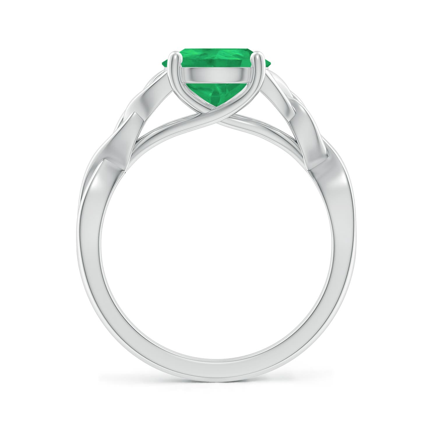 Pear-Shaped Emerald Celtic Knot Engagement Ring