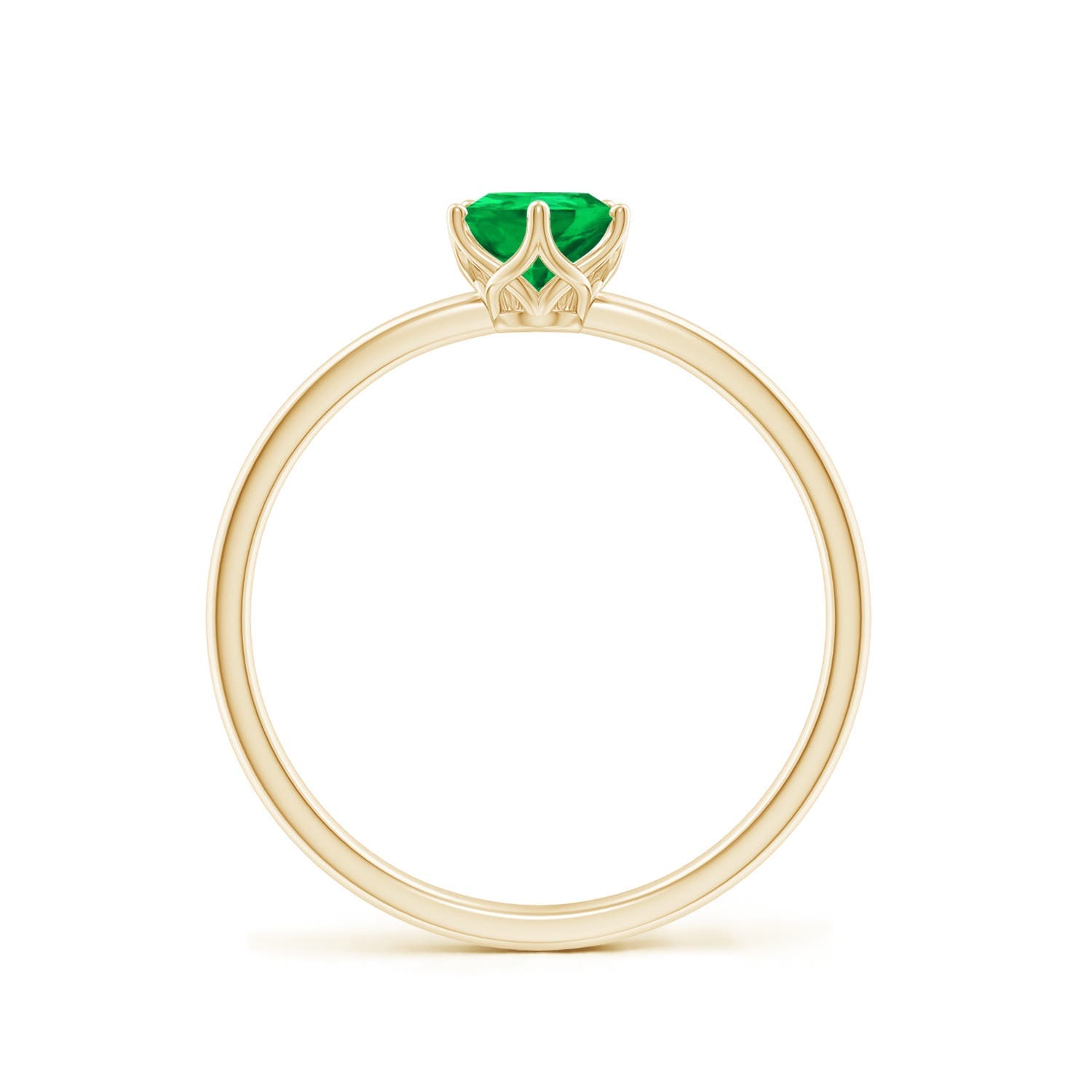 Pear-Shaped Emerald Solitaire Classic Engagement Ring