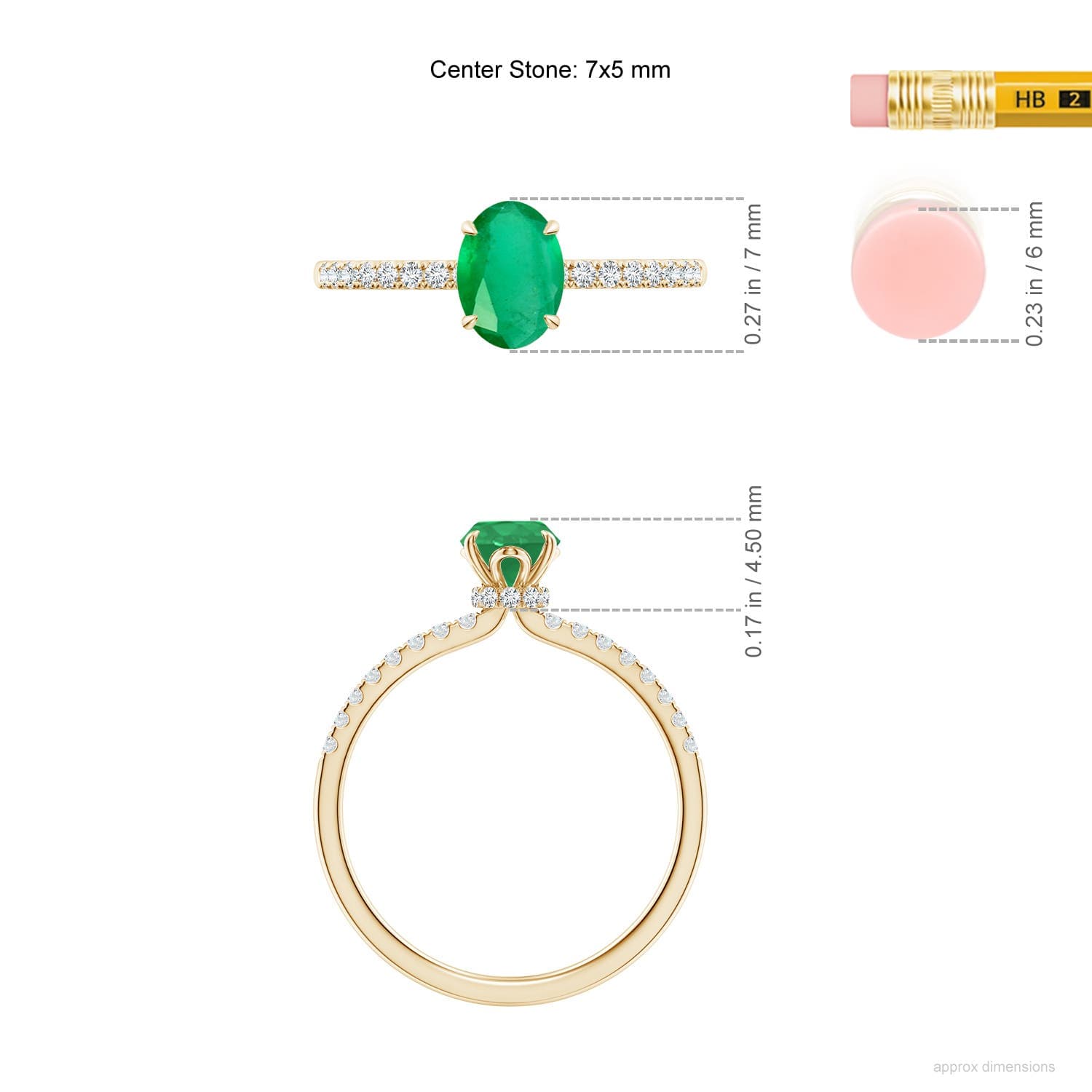 Oval Emerald Hidden Halo Engagement Ring