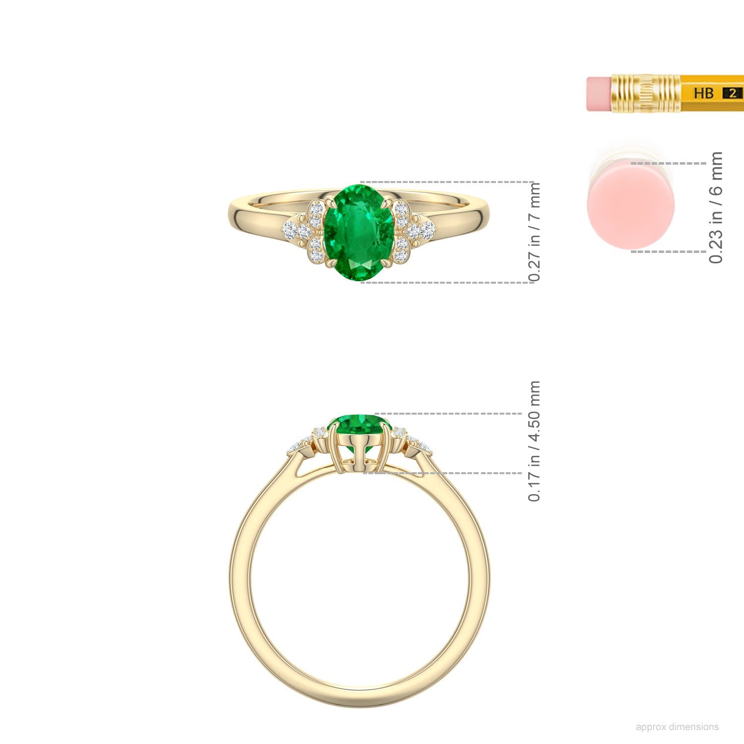 Oval Emerald Engagement Ring