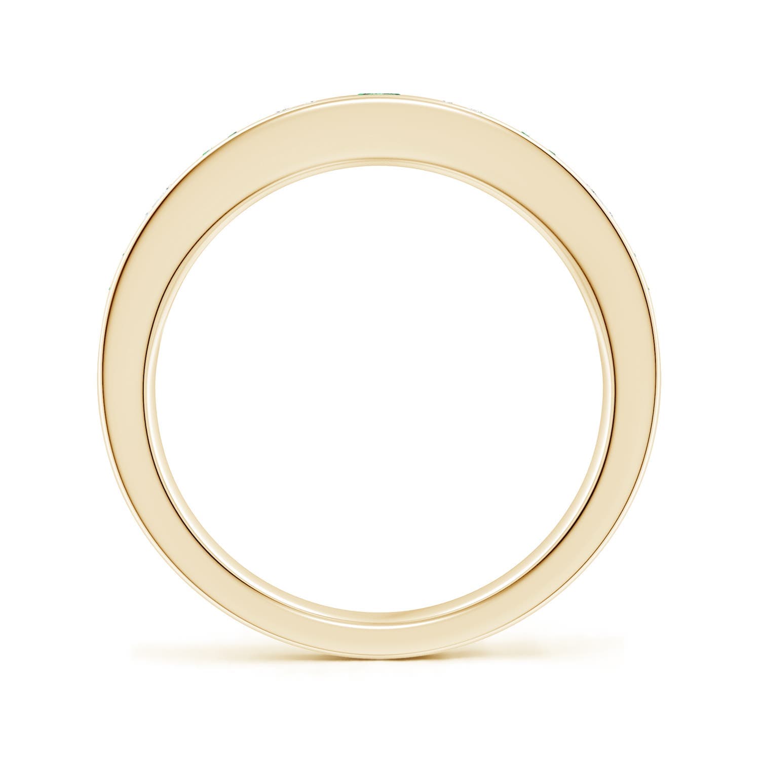 Channel Set Half Eternity Emerald Wedding Ring