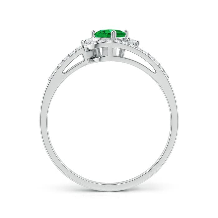 Oval Emerald and Diamond Bridal Set