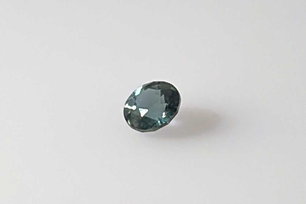 4x4mm Round Sapphire Green Color EC Clarity Ideal Cut