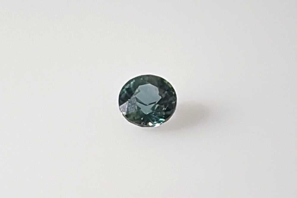 4x4mm Round Sapphire Green Color EC Clarity Ideal Cut