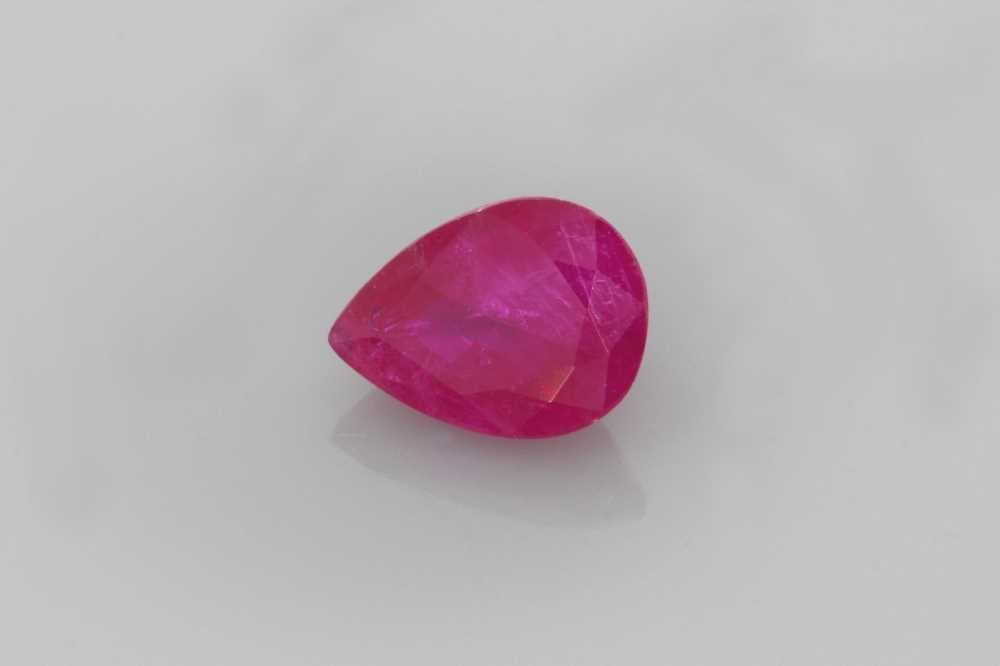 5x7mm Pear Ruby Red Color VVS Clarity Ideal Cut