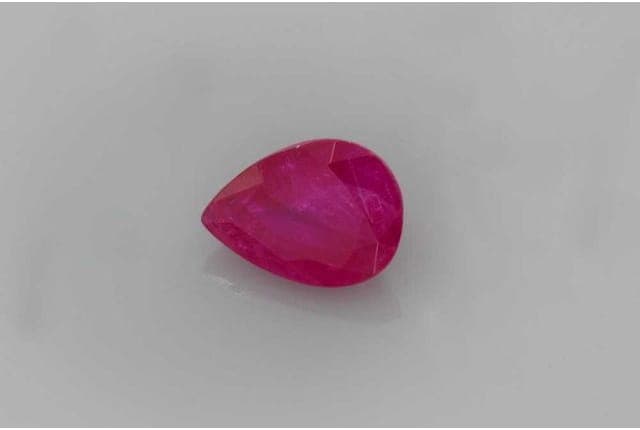 5x7mm Pear Ruby Red Color VVS Clarity Ideal Cut