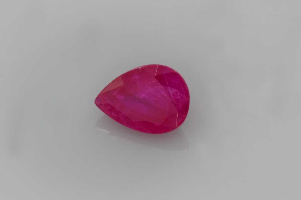5x7mm Pear Ruby Red Color VVS Clarity Ideal Cut