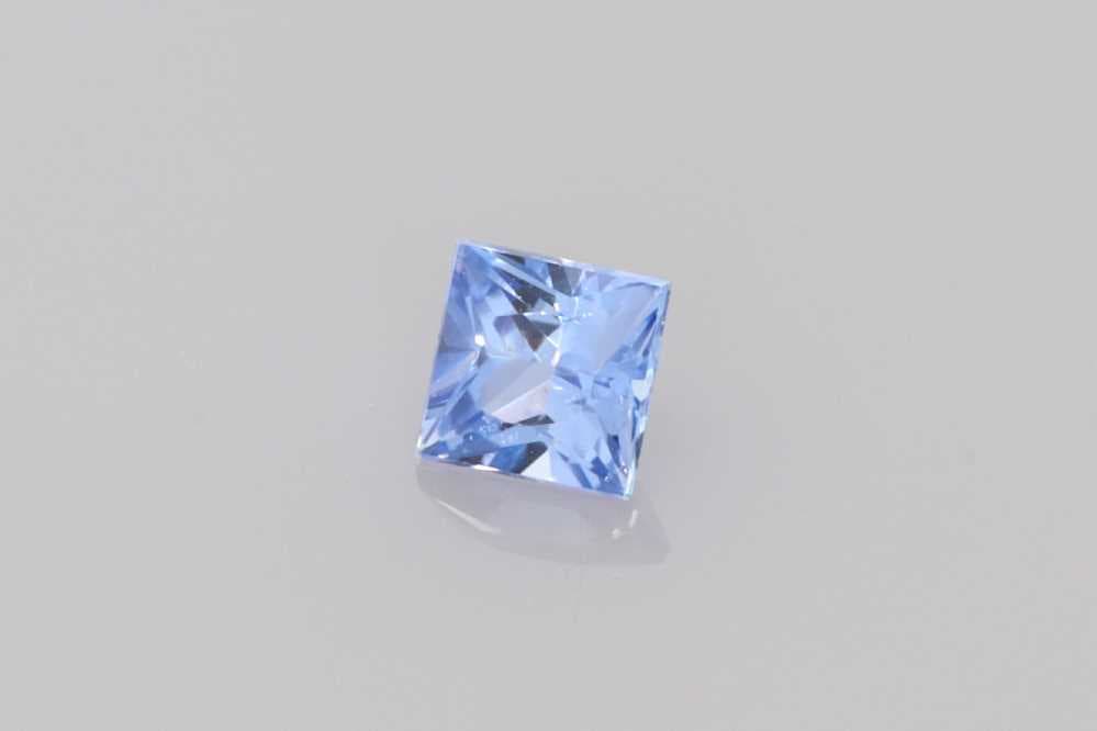 3x3mm Princess Sapphire Blue Color EC Clarity Ideal Cut