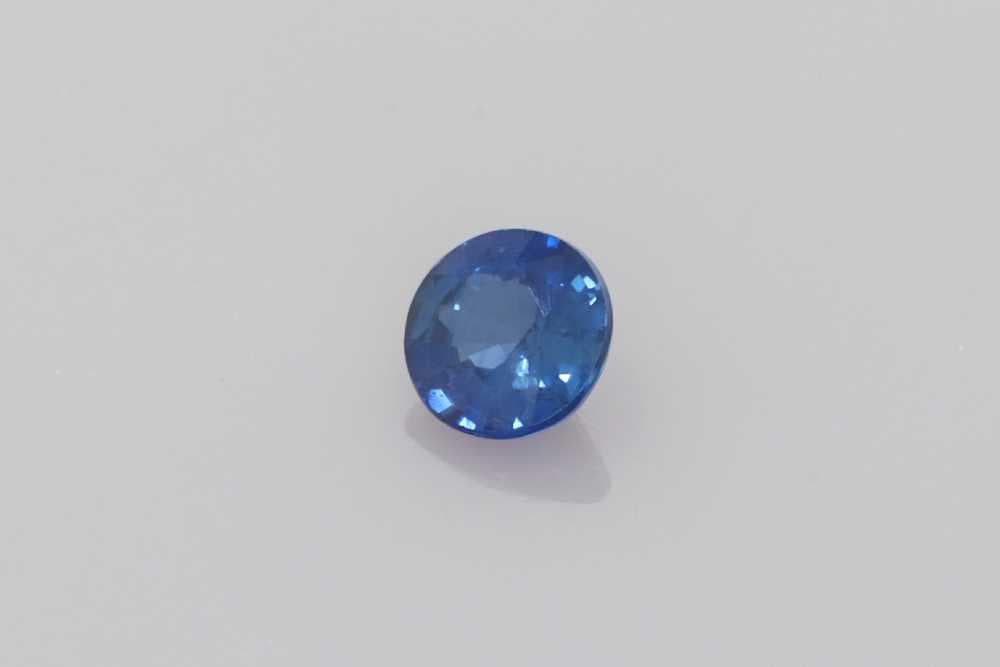 4x4mm Round Sapphire Blue Color EC Clarity Ideal Cut