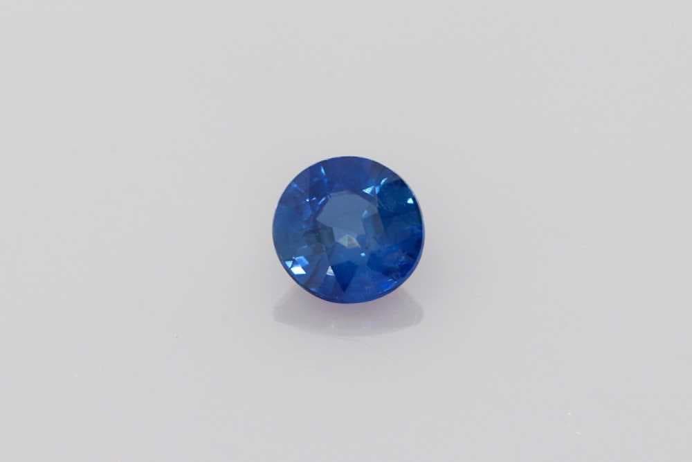 4x4mm Round Sapphire Blue Color EC Clarity Ideal Cut