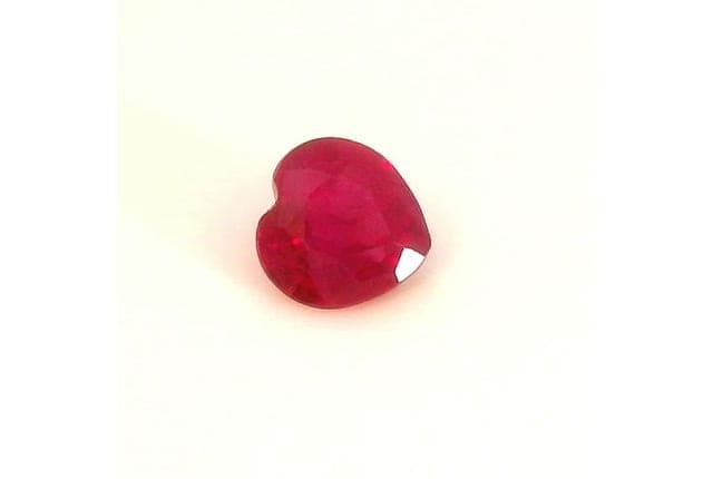 3x3mm Heart Ruby Red Color EC Clarity Faceted Cut