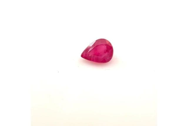 4x5mm Pear Ruby Red Color SI Clarity Faceted Cut