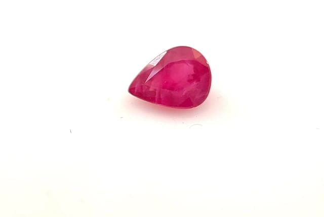 4x5mm Pear Ruby Red Color SI Clarity Faceted Cut