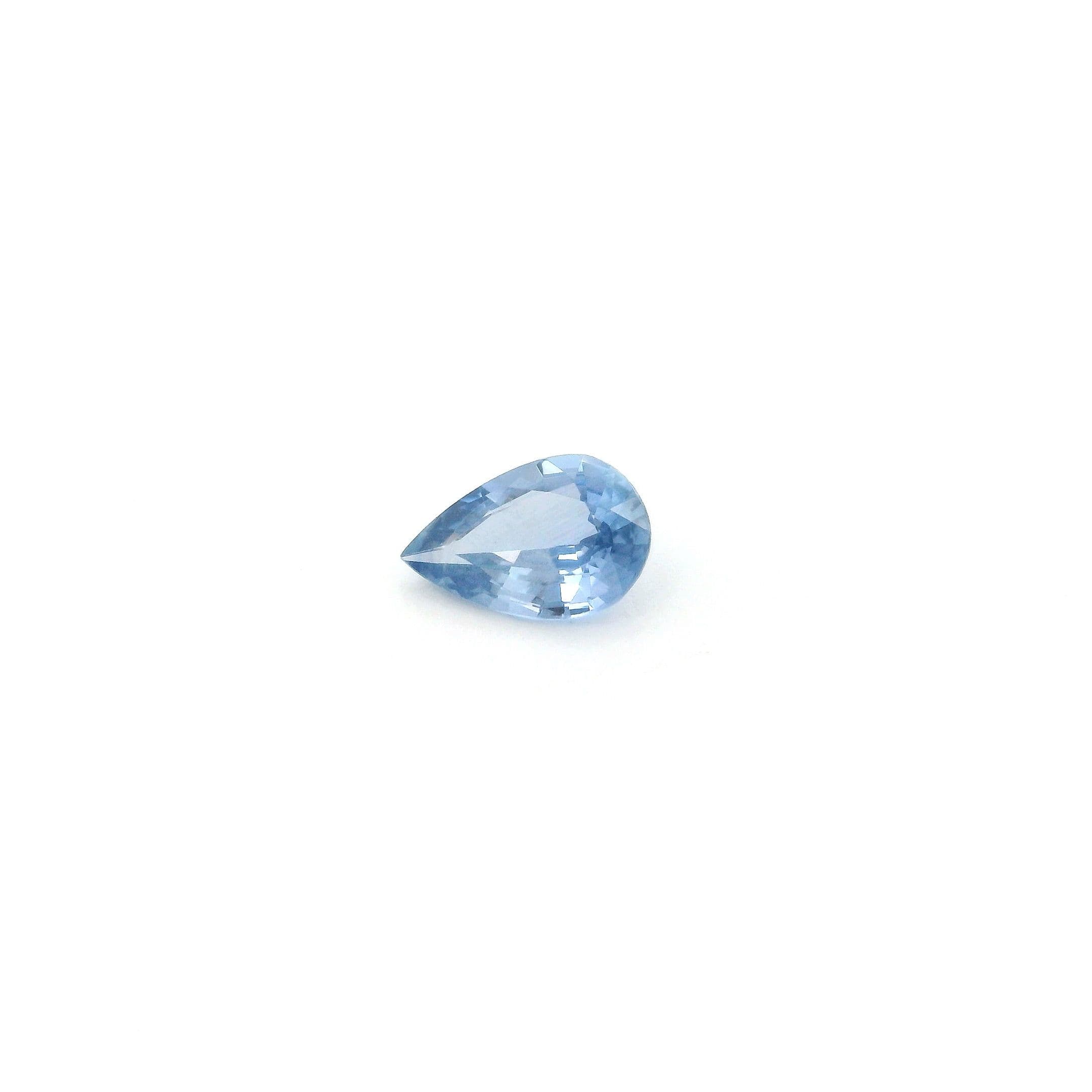 4x6mm Pear Sapphire Blue Color EC Clarity Faceted Cut