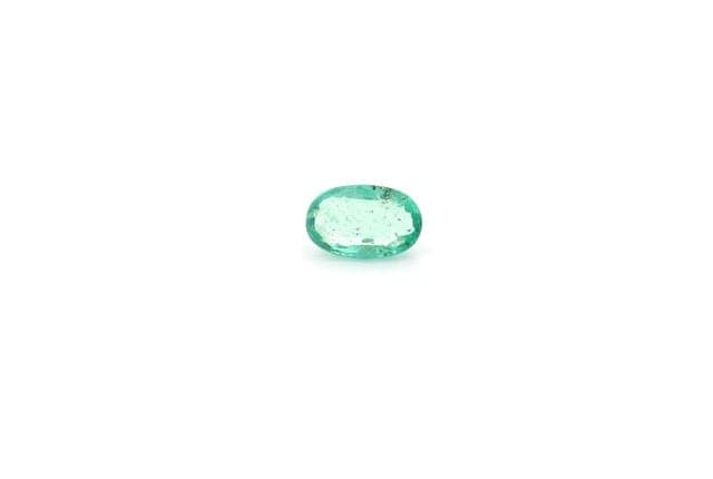 4x6mm Oval Emerald Green Color MI Clarity Faceted Cut