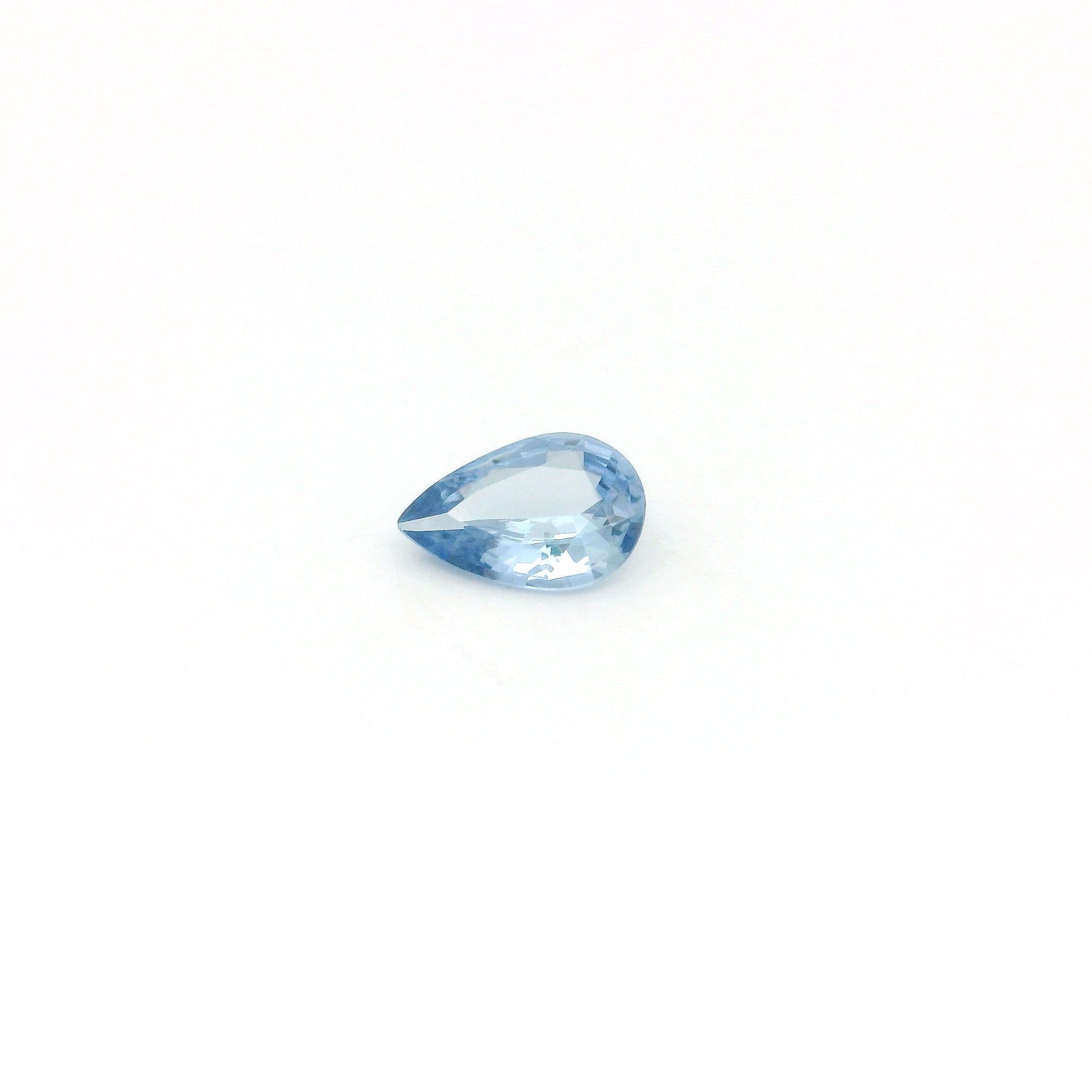 4x6mm Pear Sapphire Blue Color EC Clarity Faceted Cut