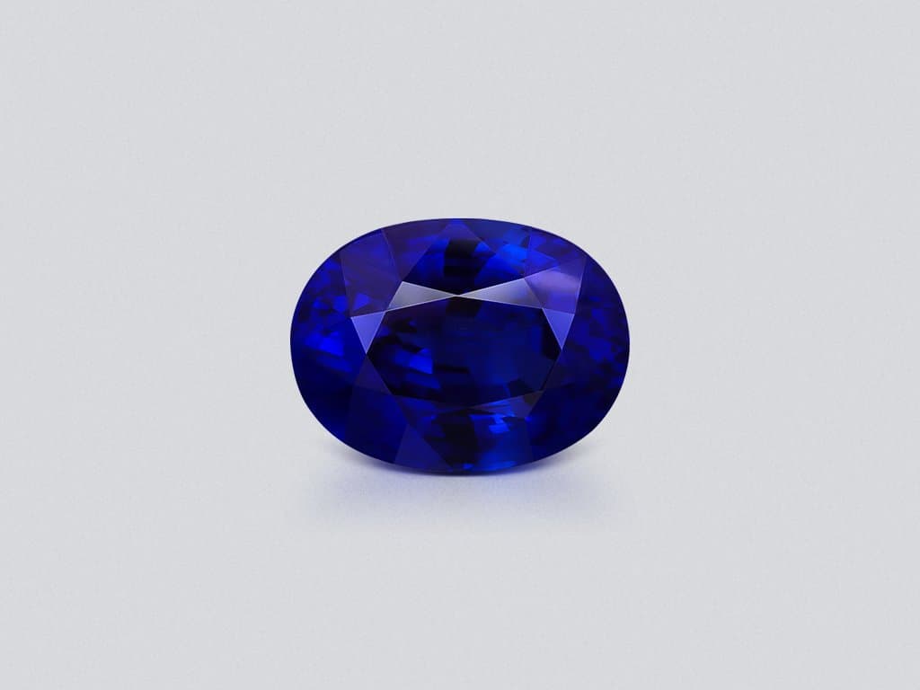 Investment Royal Blue sapphire in oval cut 50.09 ct, Sri Lanka, GRS ID 9840