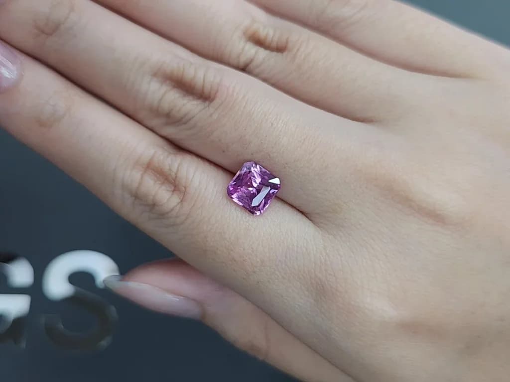 Unheated pink sapphire in radiant cut 2.60 carats, Sri Lanka ID 8909