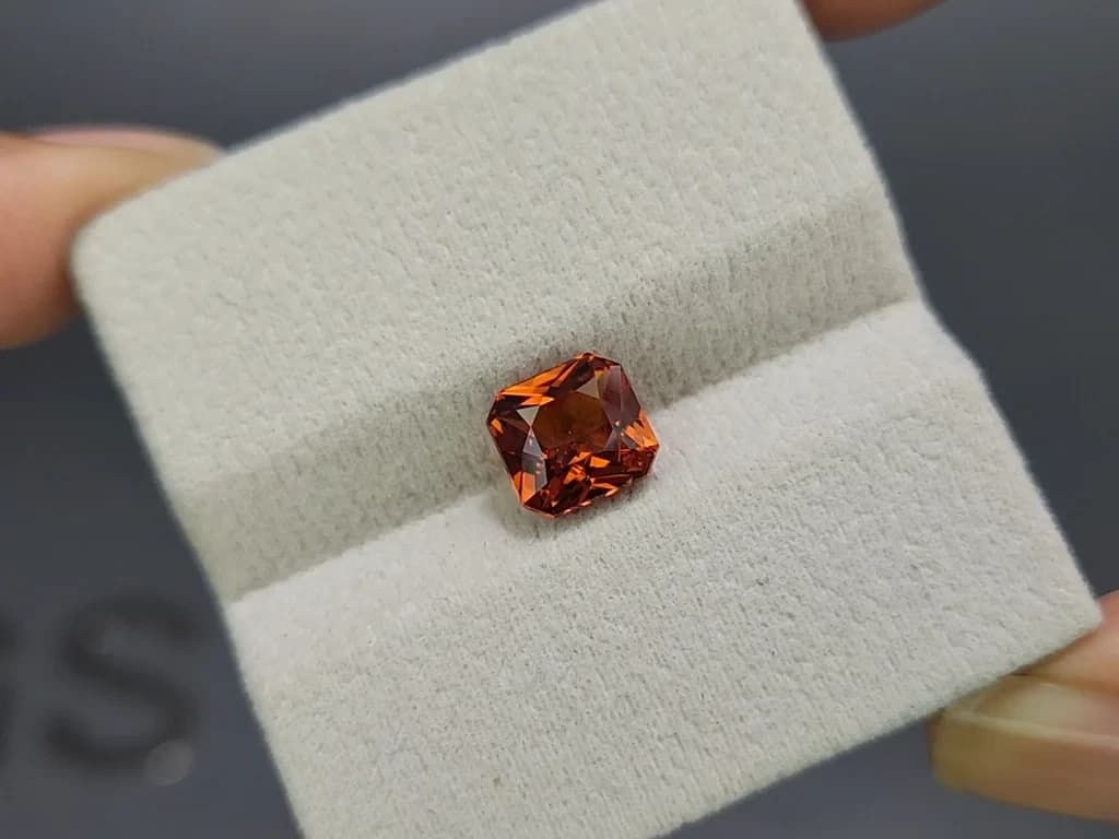 Mandarin spessartine radiant cut 2.96 carats, Tanzania ID 11863