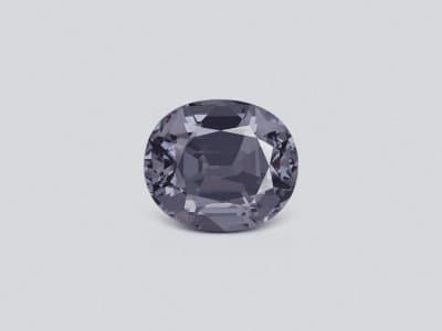Steel Grey Vibrant spinel in cushion cut 4.24 carats, Burma ID 10793