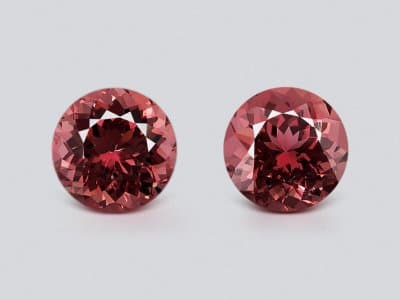 Pair of watermelon tourmalines baguette cut 17.71 carats, Africa ID 11060