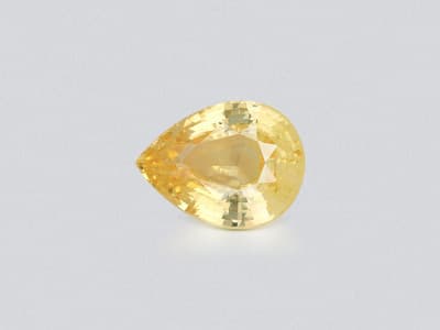 Sapphire orange yellow emerald cut 7.08 carats, Sri Lanka ID 12151