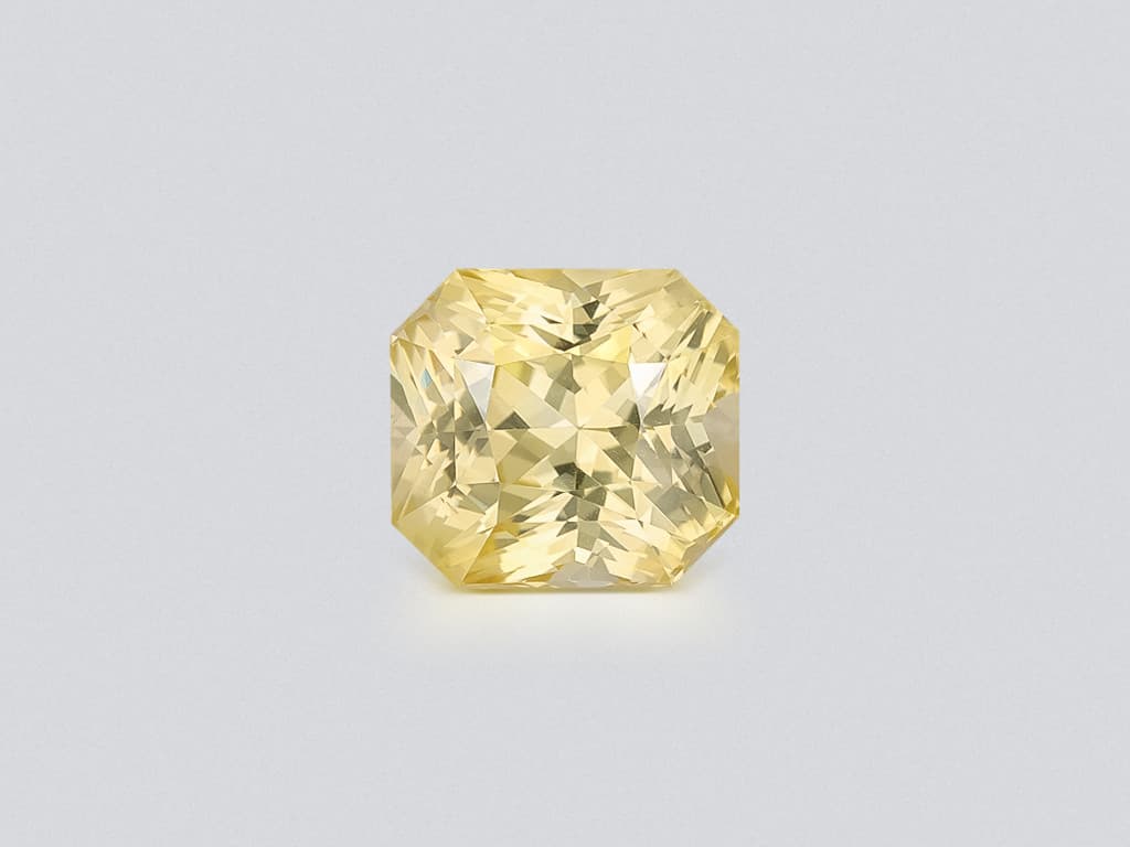 Unheated Pastel Yellow sapphire in radiant cut 6.11 carats, Sri Lanka ID 11076