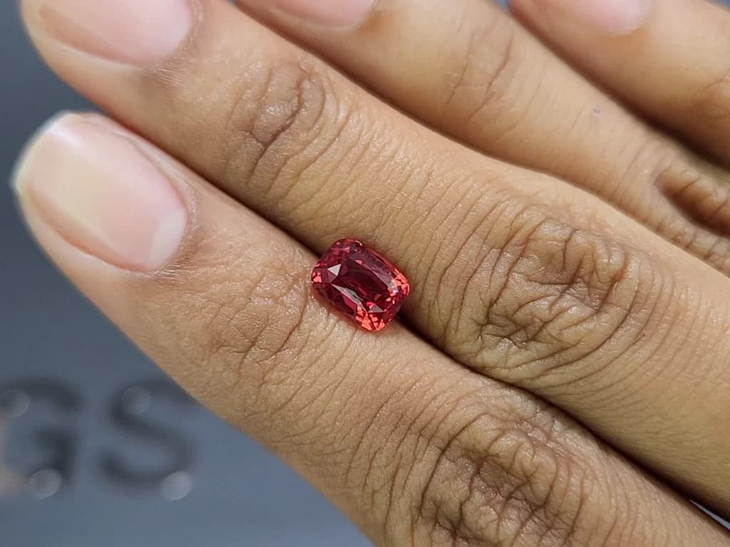 Spinel pinkish red cushion cut 2.04 carats, Tanzania ID 11880