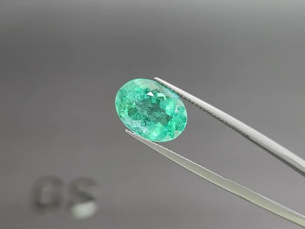 Set of tourmalines Paraiba Neon green oval cut 11.06 carats, Mozambique ID 10980