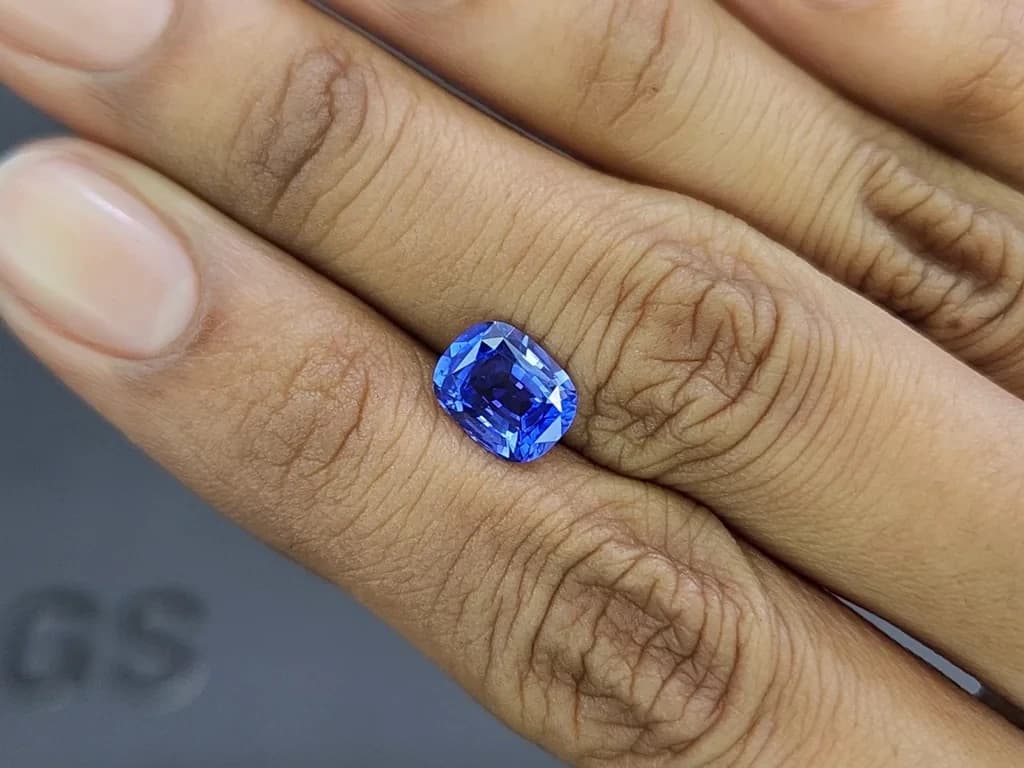 Unheated Royal Blue sapphire in cushion cut 2.52 carats, Sri Lanka ID 11082