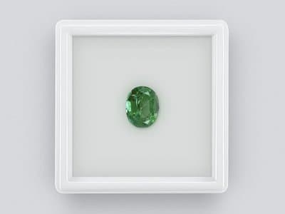 Green tourmaline radiant cut 2.21 carats, Africa ID 12287