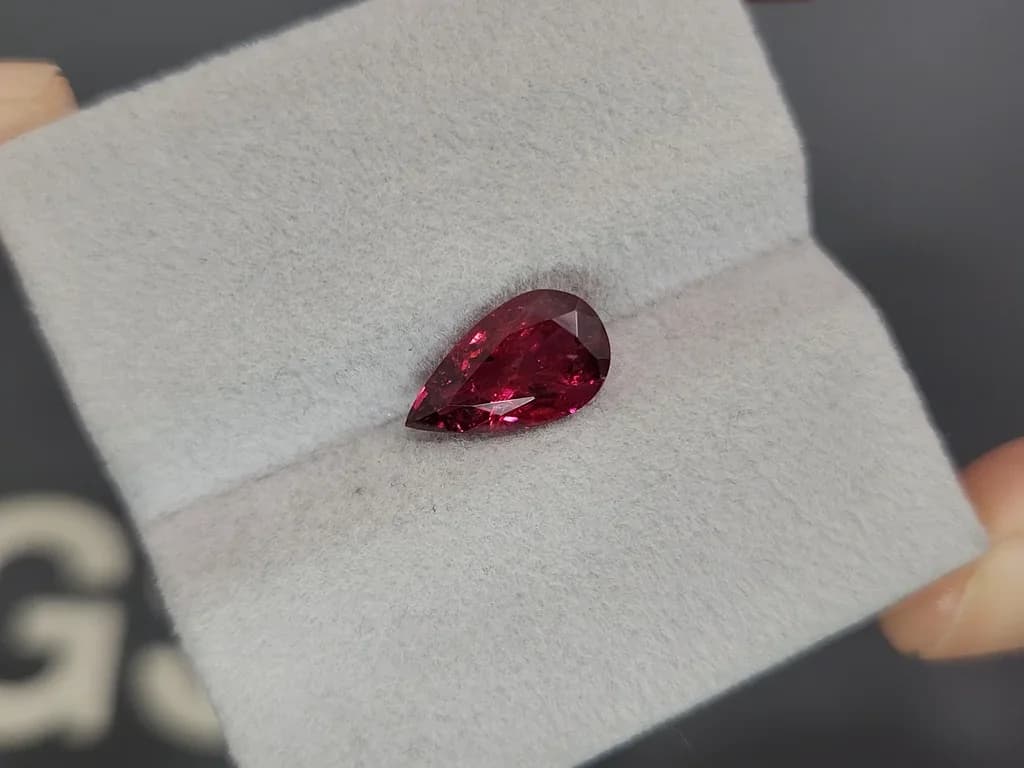Rubellite tourmaline in pear cut 2.23 carats, Africa ID 8932