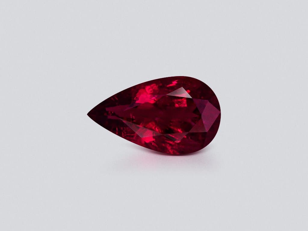 Rubellite tourmaline in pear cut 2.23 carats, Africa ID 8932