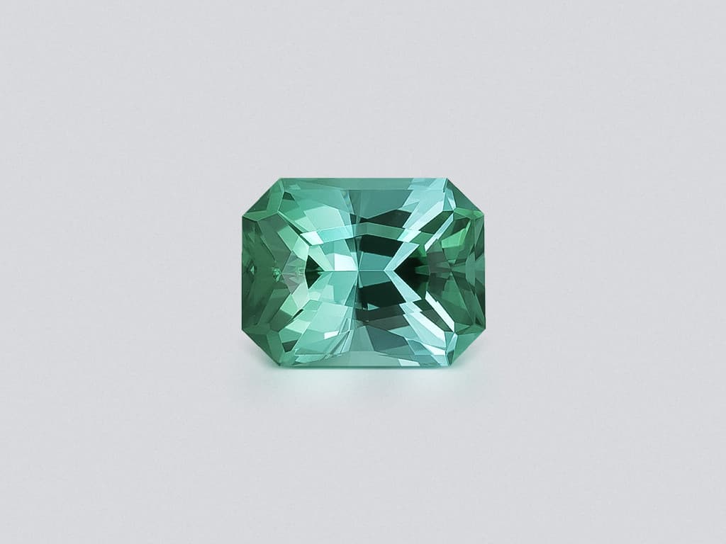 Blue green tourmaline radiant cut 2.40 carats, Africa ID 12285