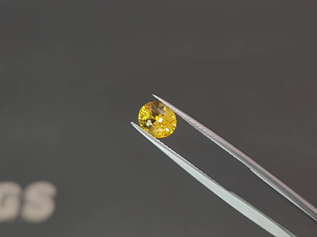 Sapphire Vivid Yellow oval cut 1.61 carats, Sri Lanka ID 12387