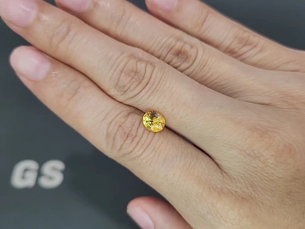 Sapphire Vivid Yellow oval cut 1.61 carats, Sri Lanka ID 12387
