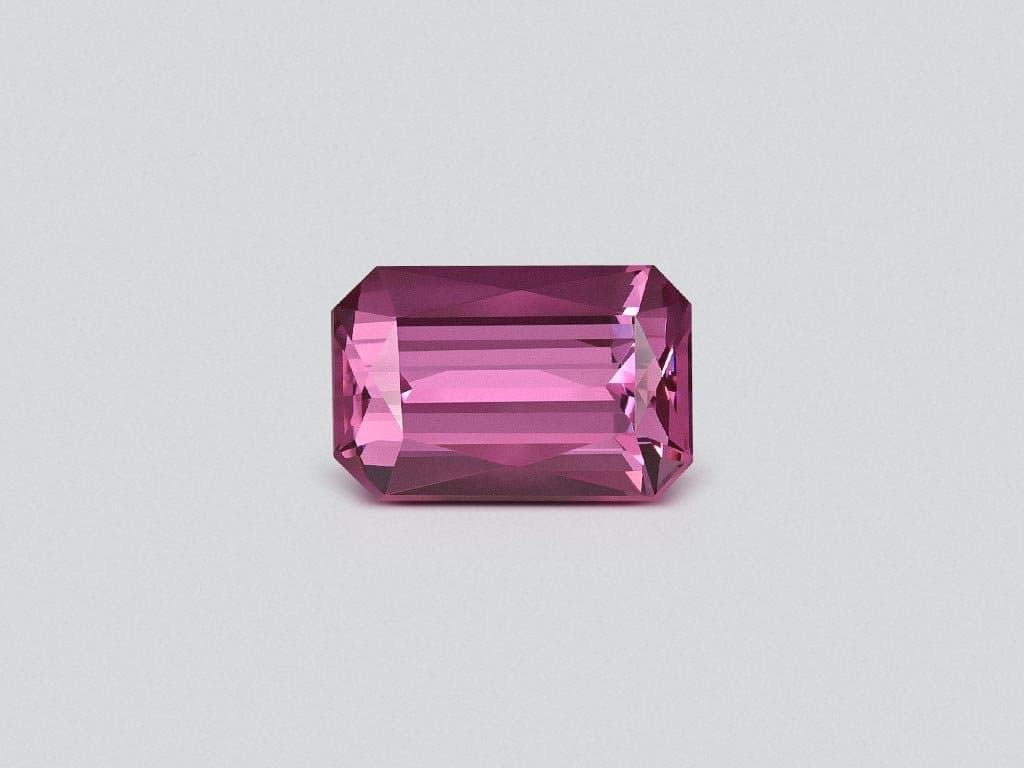 Purple spinel in octagon cut 6.46 carats, Tanzania ID 8936