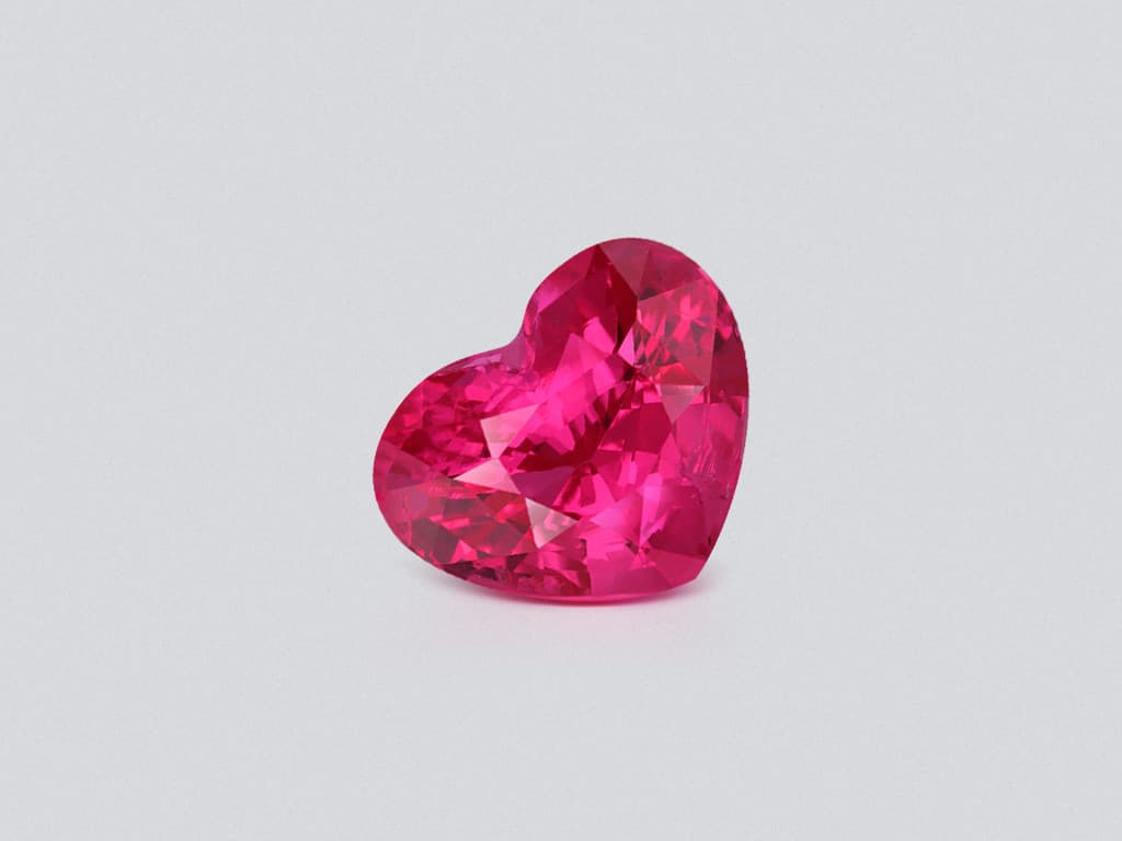 Vibrant Pink Red Mahenge spinel in heart shape 3.71 carats, Tanzania ID 11089