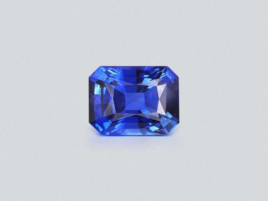 Unheated sapphire Royal Blue octagon cut 3.59 carats, Sri Lanka ID 11590