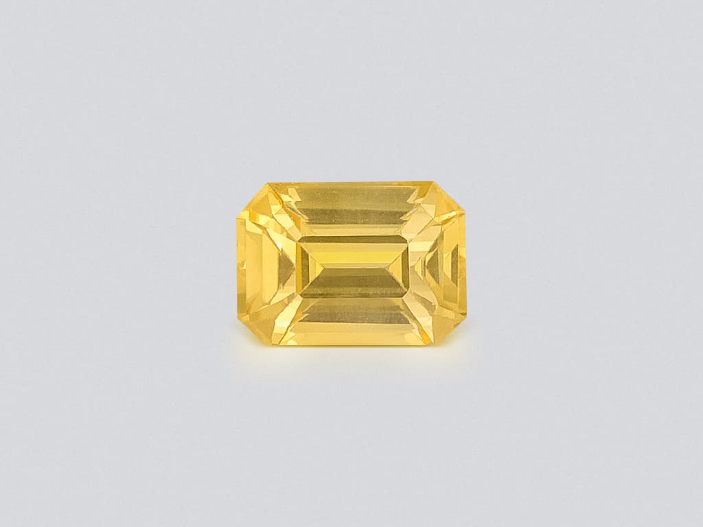 Sapphire Vivid Yellow octagon cut 1.12 carats, Sri Lanka ID 12391
