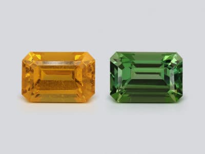 Pair of tsavorites pear cut 1.78 carats, Africa ID 12284