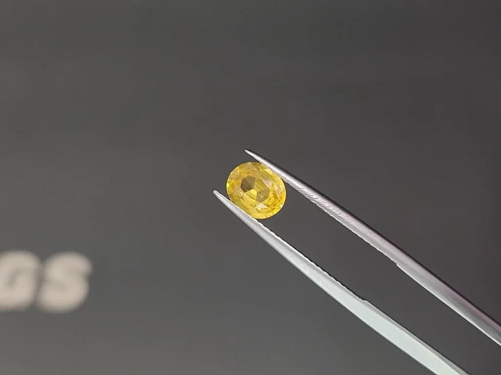Sapphire Vivid Yellow oval cut 1.20 carats, Sri Lanka ID 12392