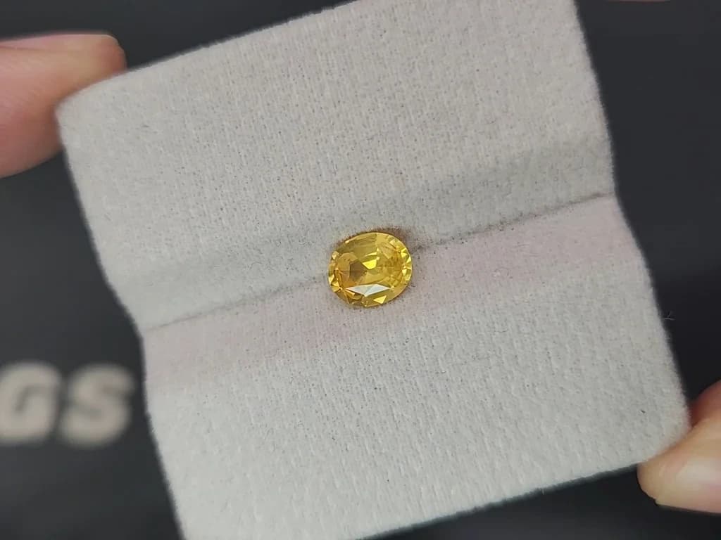 Sapphire Vivid Yellow oval cut 1.20 carats, Sri Lanka ID 12392